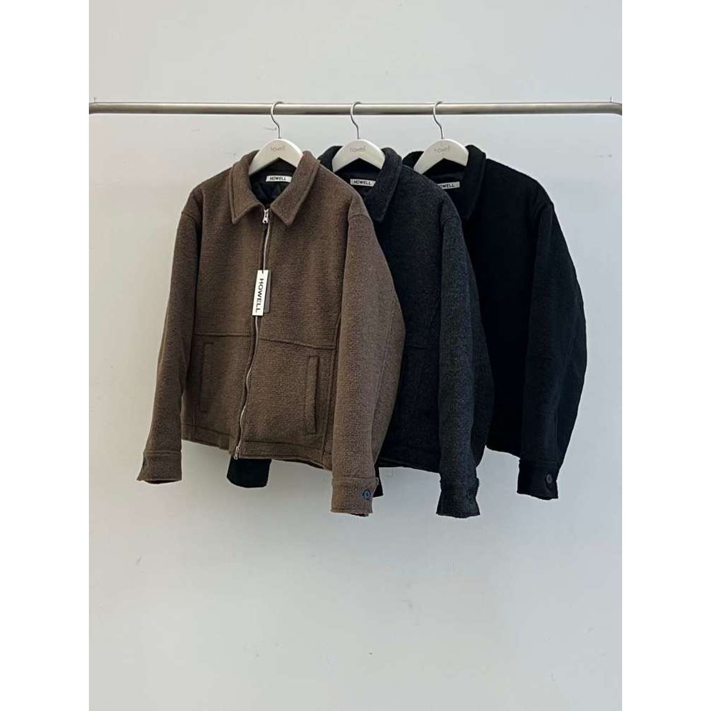 九1205韩国东大门男装夹克HOWELL-8721125简洁秋季修身通勤复古