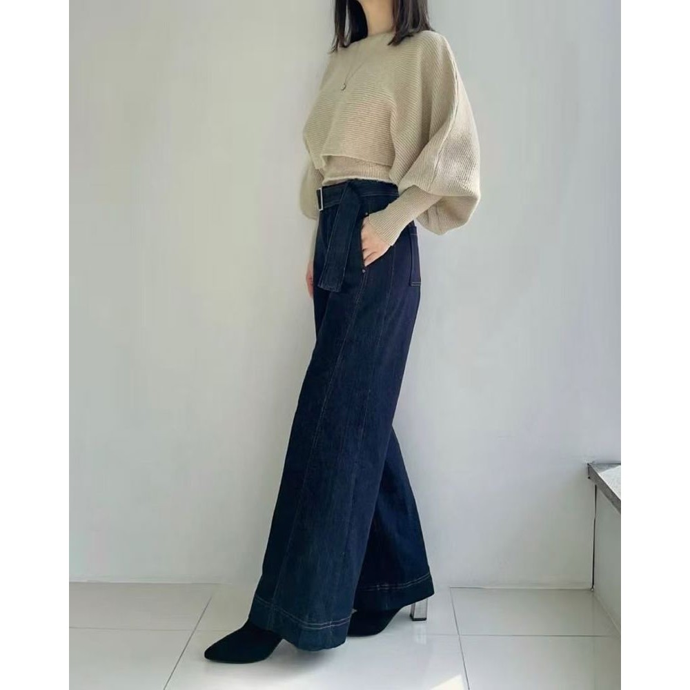 九1108韩国东大门运动牛仔裤区HowLuk-8692747都市甜美简约秋冬