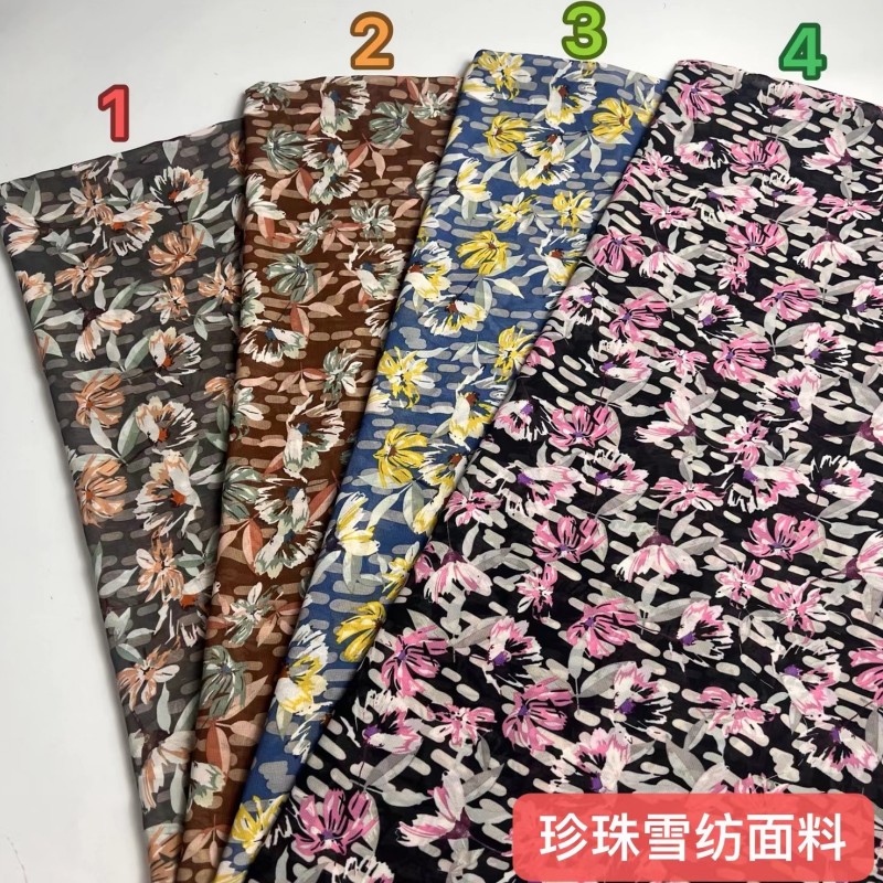 顺发纺织珍珠雪纺布料批发