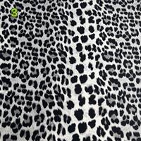 2024 Best-selling leopard print four-sided elastic fabric for spring and summer polyester women's shirt, set and dress clothing fabric thumbnail 3