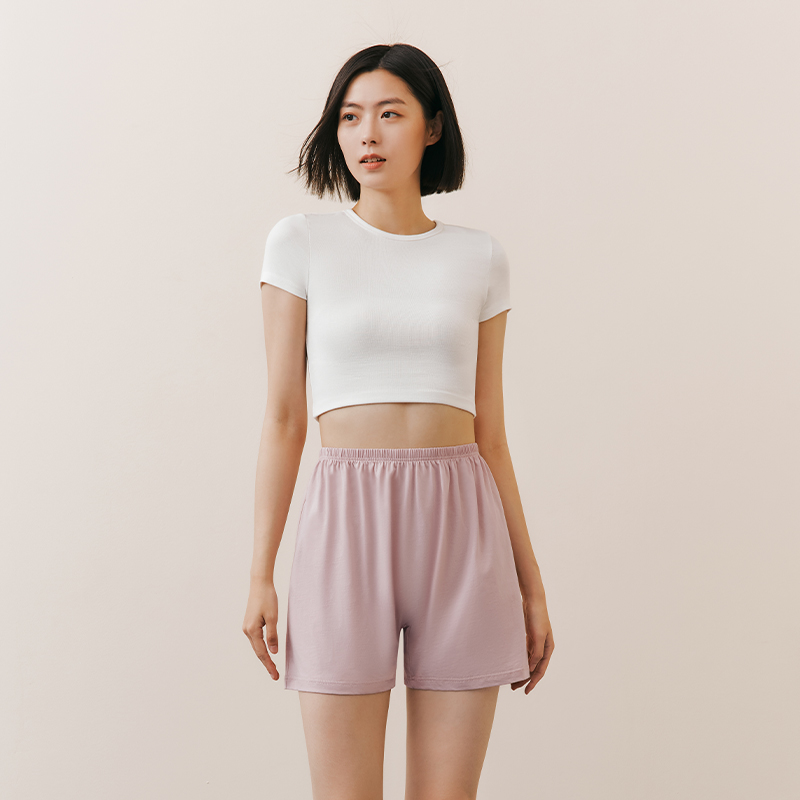 三枪内裤女春夏新品大码二合一安全裤纯棉抗菌透气平角睡裤不夹臀