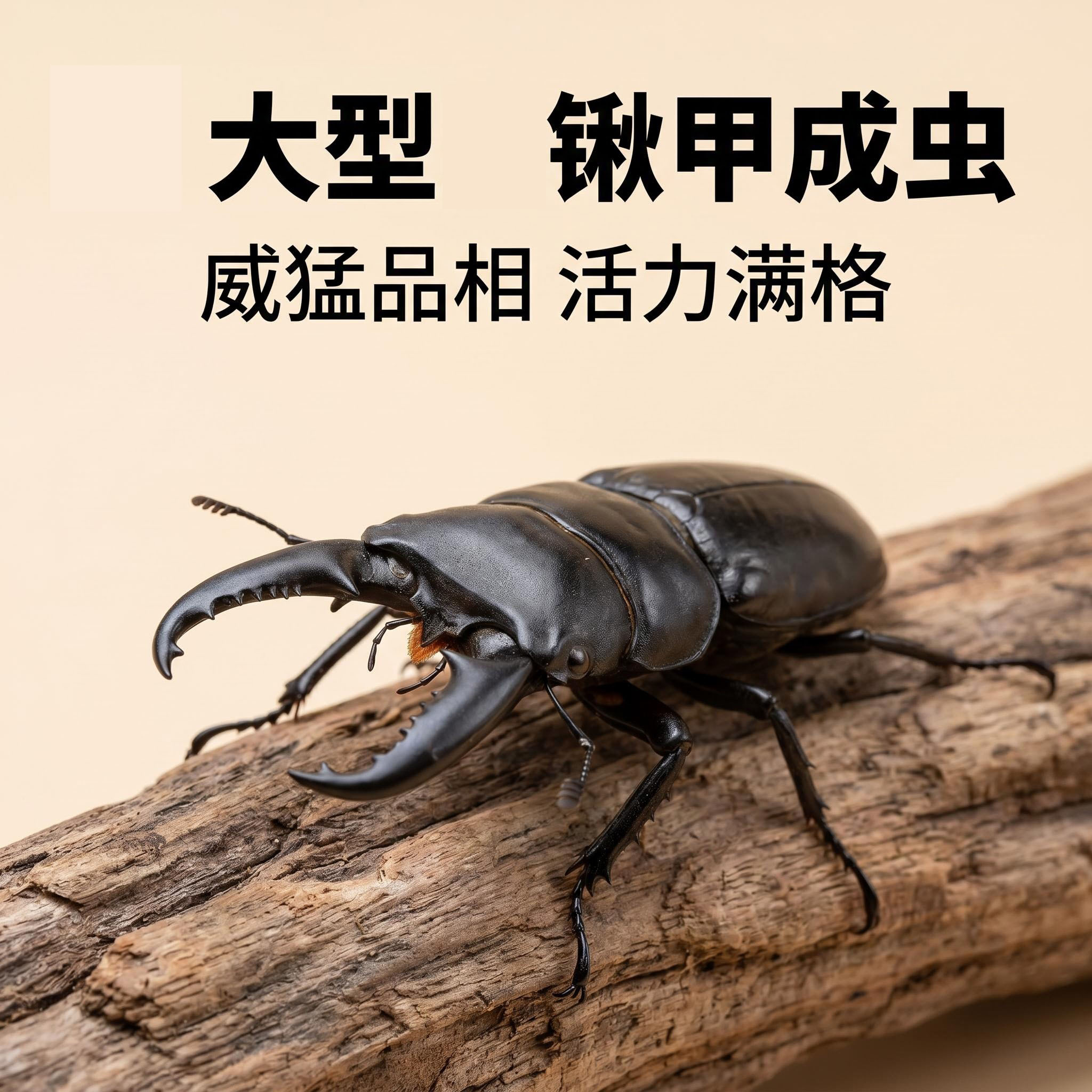 中扁中华扁锹甲虫宠物成虫独角仙活体教学现货新手套餐斗昆虫中国图片