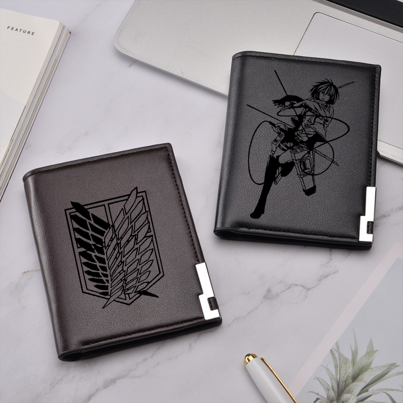 利威尔自由之翼零钱包大容量刻字定制复古敞口调查兵团钱包男