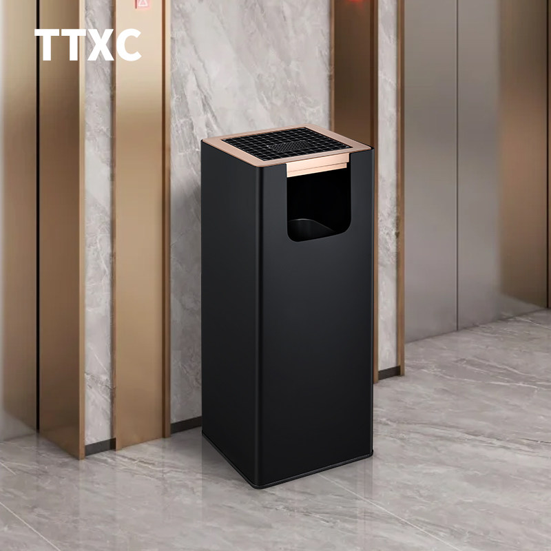 TTXC创意垃圾桶立式商用商场电梯酒店走廊大堂带烟灰缸大号果皮箱