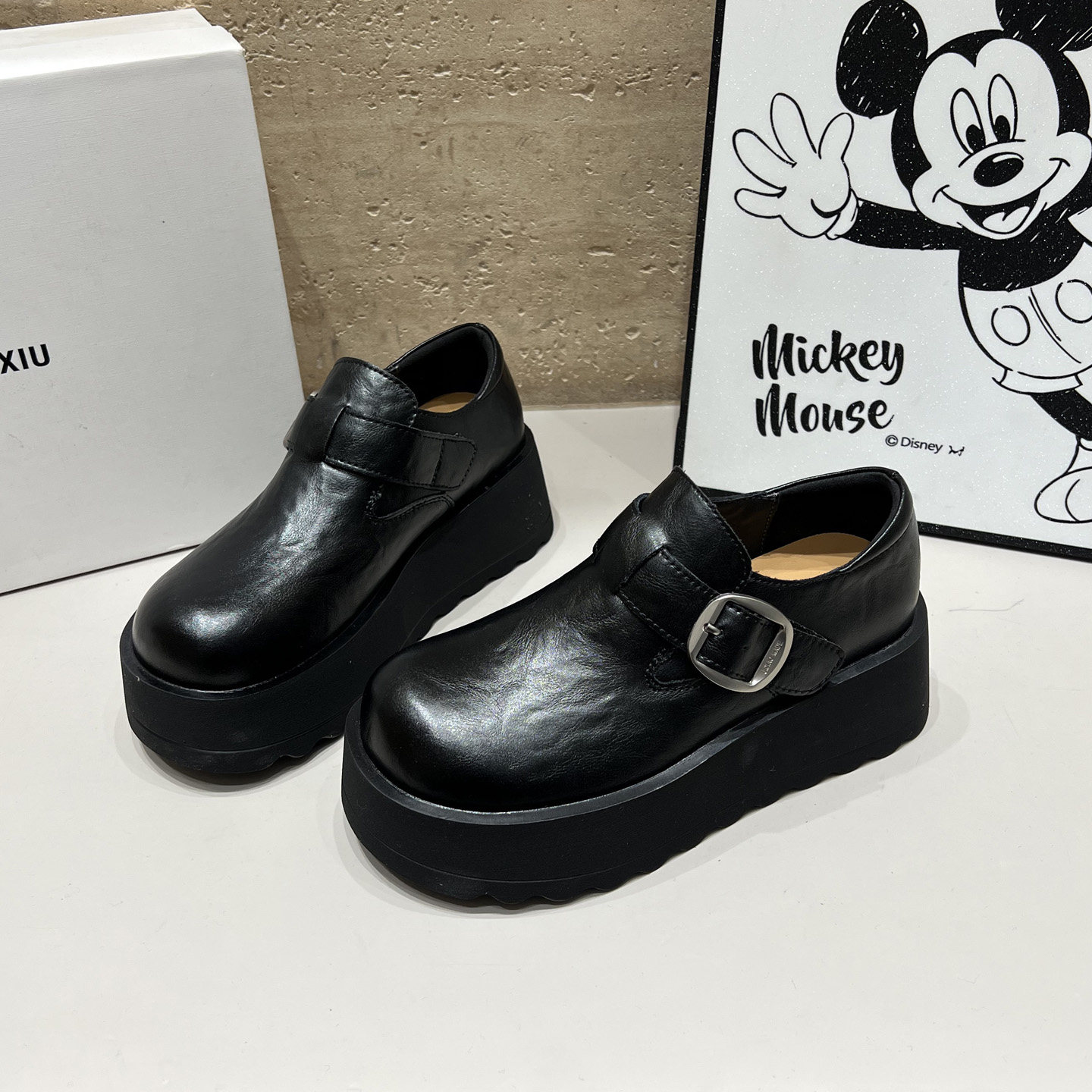 2026春新款黑色皮带扣玛丽珍鞋女厚底增高百搭休闲鞋英伦风小皮鞋,女鞋,玛丽珍鞋,淘宝优惠券,粉丝福利购,淘宝优惠卷