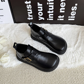 文艺森系低跟短靴女平底2025秋冬新款 休闲矮帮马丁靴女复古小皮靴