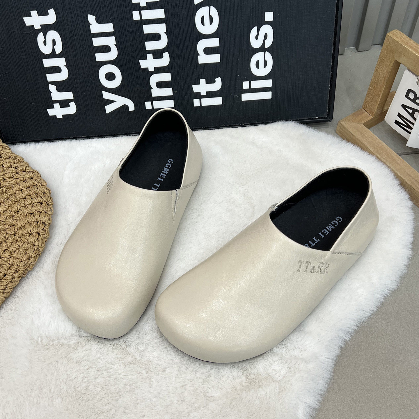 韩版圆头勃肯鞋女2026新款百搭一脚蹬软底单鞋简约舒适平底鞋女鞋,女鞋,勃肯鞋/软木鞋,淘宝优惠券,粉丝福利购,淘宝优惠卷