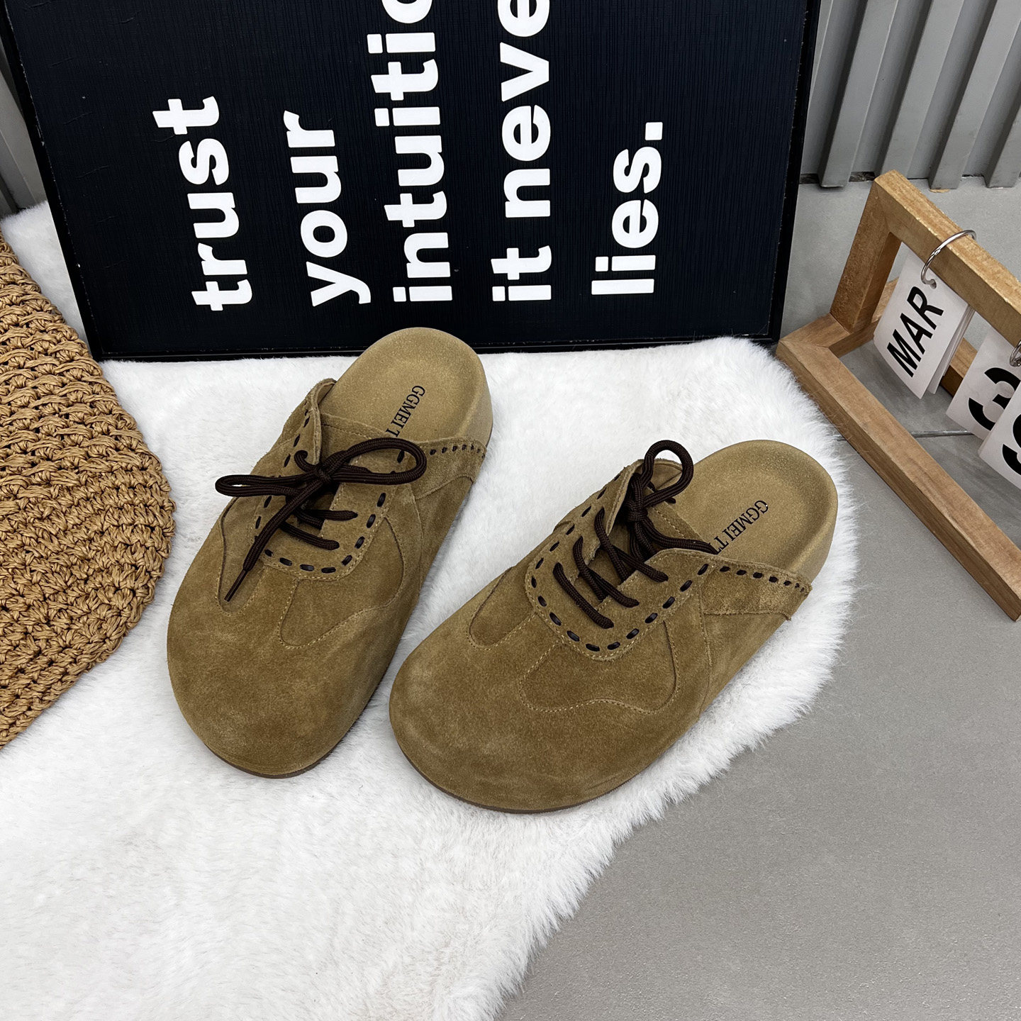 欧洲站2026春夏新款真皮厚底包头拖外穿百搭增高休闲勃肯拖鞋女潮