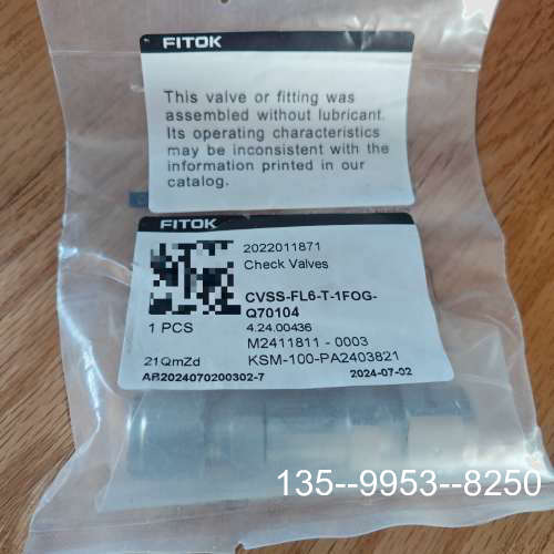 原装正品CVSS-FL6-T-1FOG-Q70104飞托克FITOK价格详谈