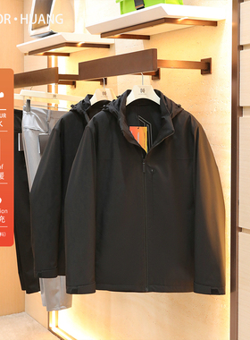 2025秋冬季新款男士轻薄户外机能风保暖商务休闲三防棉服外套1786