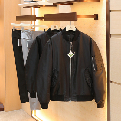 2025冬季新款男美式休闲户外保暖90白鹅绒飞行夹克羽绒服外套1630