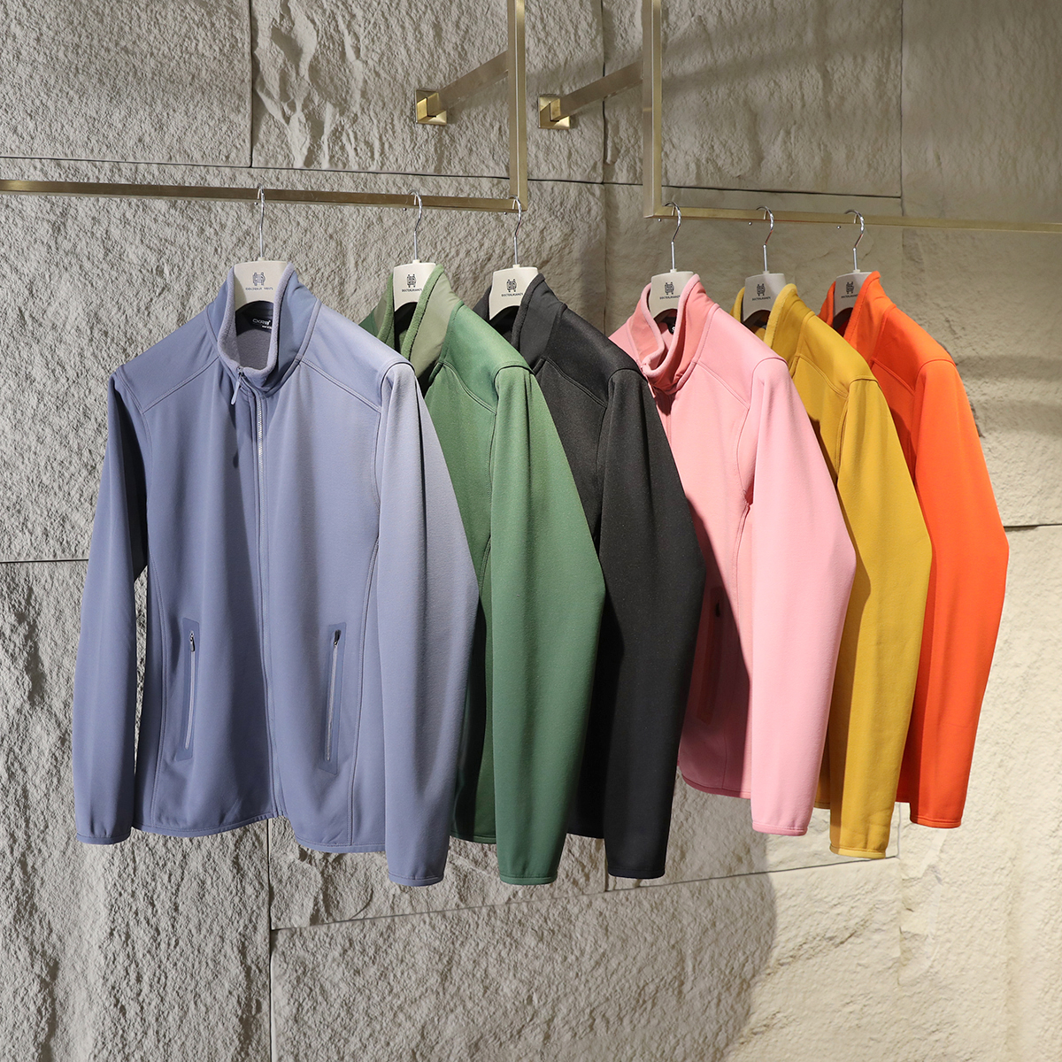 2025早春新款男士城市户外运动秋冬加绒开衫连帽抓绒卫衣外套9661