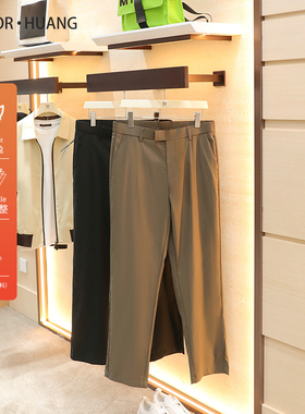 意式奢华2025秋季新款男士经典三角标莱赛尔天丝混纺休闲长裤1327