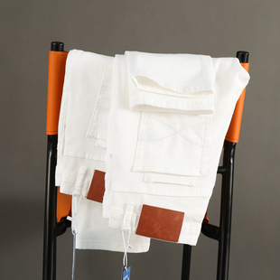 男士 新款 奢华2024春夏季 子9102 白色牛仔裤 弹力纯棉休闲裤 薄款 意式