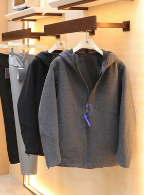 2025秋冬新款男士商务休闲城市户外羊毛混纺加绒软壳冲锋外套1734