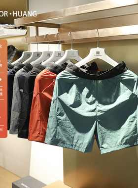 冰丝速干休闲短裤男2025夏季薄款运动中裤宽松凉感轻薄五分裤8098