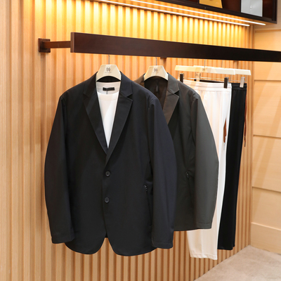 2025秋季新款男士高端机能风防泼水商务休闲弹力宽松西服外套1379