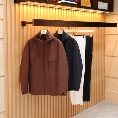2025早秋季新款男士高端简约百搭三防机能风可脱卸帽夹克外套1334