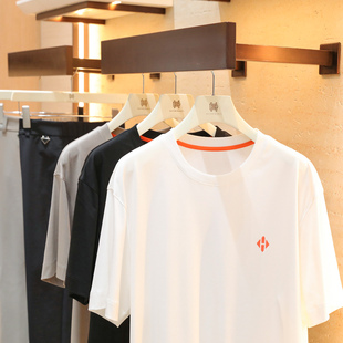 2026夏新款 T恤男1948 高级感撞色圆领上衣莱赛尔混纺凉感透气短袖