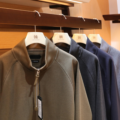 2025秋冬季新款老钱风含羊毛莱赛尔混纺叠穿半拉链立领卫衣男1419