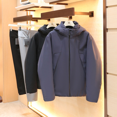 2025冬季新款男士户外保暖90鹅绒机能风三防连帽羽绒服外套潮1727