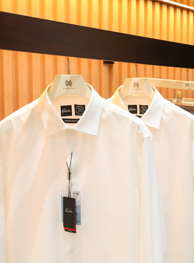 2025秋冬季新款男士商务休闲叠穿衬衣抗皱免烫长袖白色衬衫潮1522