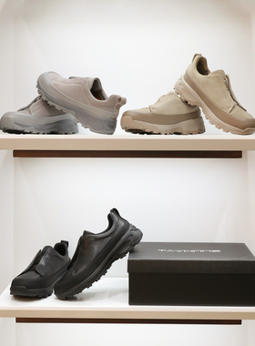 意式高奢2025新款男士户外休闲头层牛皮厚底一脚蹬运动休闲鞋1276