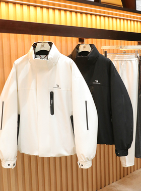 城市机能风2025冬季新款男士户外旅游三防立领工装冲锋羽绒服1764