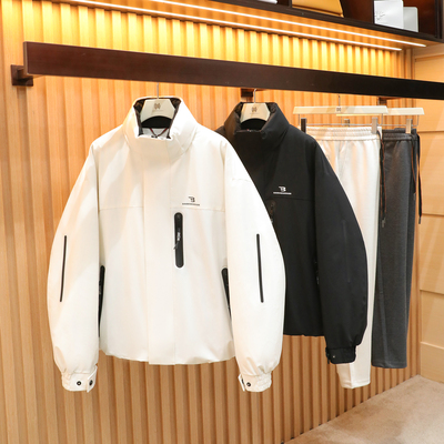 城市机能风2025冬季新款男士户外旅游三防立领工装冲锋羽绒服1764