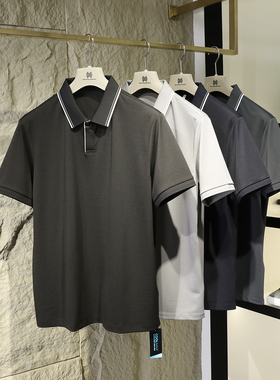 Coolmax凉感科技2024夏季新款透气速干休闲polo衫亲肤短袖T恤9147