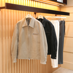 高端轻奢时尚 男士 商务休闲麂皮绒翻领夹克外套2004 新款 2026春秋季