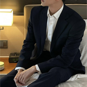 奢华秋季 男高级感羊毛西服套装 时尚 西裤 8250 商务高端休闲西装 意式