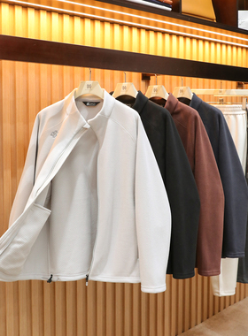 2025秋冬新款男士户外冲锋衣内胆抓绒衣保暖摇粒绒立领抓绒衫1698