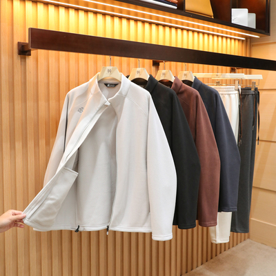 2025秋冬新款男士户外冲锋衣内胆抓绒衣保暖摇粒绒立领抓绒衫1698