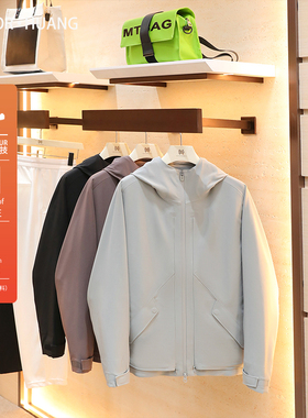 城市通勤风2025秋季新款全压胶户外旅行徒步软壳三防连帽外套1364