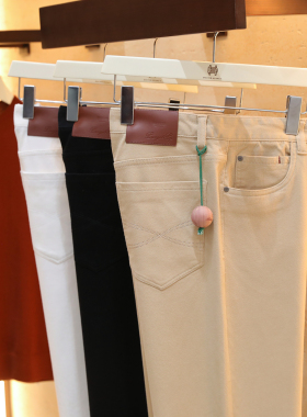 意式奢华2025秋季新款男士商务休闲有机棉混纺弹力直筒牛仔裤1365