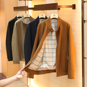 新款 意式 奢华2025秋冬季 男老钱风轻型立领飞行员夹克棉服外套1375