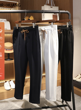 意式奢华2025早春季新款男士极简风纯色空气层卫裤易打理长裤9312