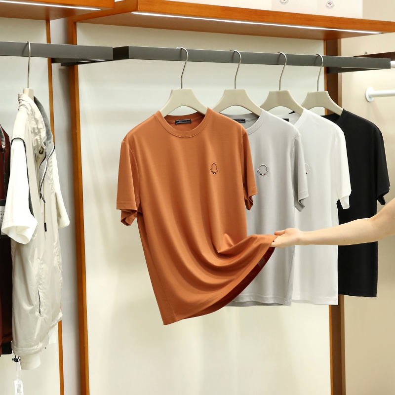 2025夏季新款男士户外运动休闲莱赛尔混纺亲肤凉感短袖T恤潮1022