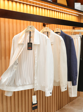 意式奢华老钱风2026春季新款男士高端莱赛尔亚麻混纺夹克外套2020