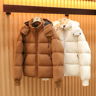 高性价比2025冬季 男户外保暖高端100%羊毛90白鹅绒三防羽绒服1604