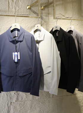 2025新款秋季时尚商务轻便休闲翻领夹克男士都市机能风外套潮8319