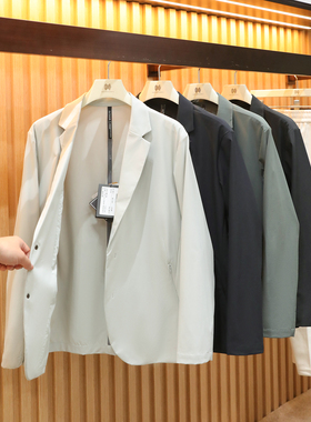 2026春季新款男士高端户外全压胶西服商务休闲宽松小西装外套0227