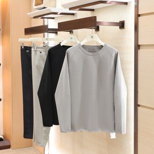 城市通勤风2026春季 户外轻量棉感弹力飞织圆领叠穿卫衣男2068 新款