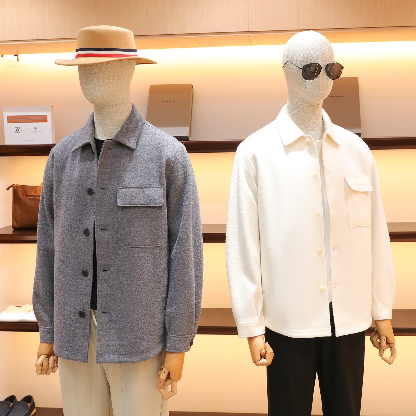 2025秋冬新款男士老钱风简约高端羊毛混纺衬衫式翻领夹克外套1587