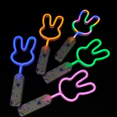 跨境小号兔子霓虹灯发光玩具荧光棒LED七彩演唱会闪光棒厂家批发