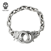 KING BABY手铐手链925银潮酷朋克风