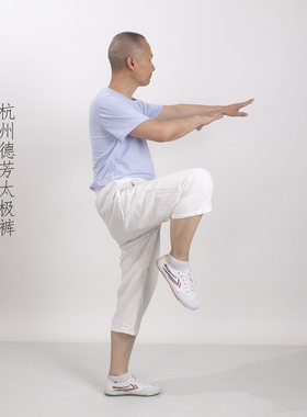 新款棉加亚麻夏季短裤7分男