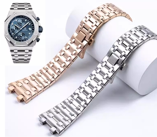 适用AP爱彼皇家橡树离岸42m表径15710 26470原装款精钢手表带28mm