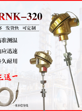 E型高温温度传感器 WREK-320铠装热电偶 炉温测试线 轴承加热器